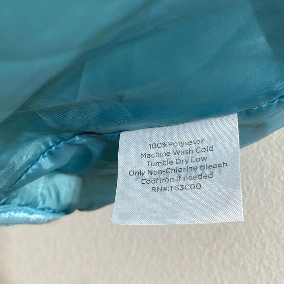 Ivory Ella Full Zip Faux Sherpa Jacket Ivory with Teal Trim Size Large - Picture 12 of 12